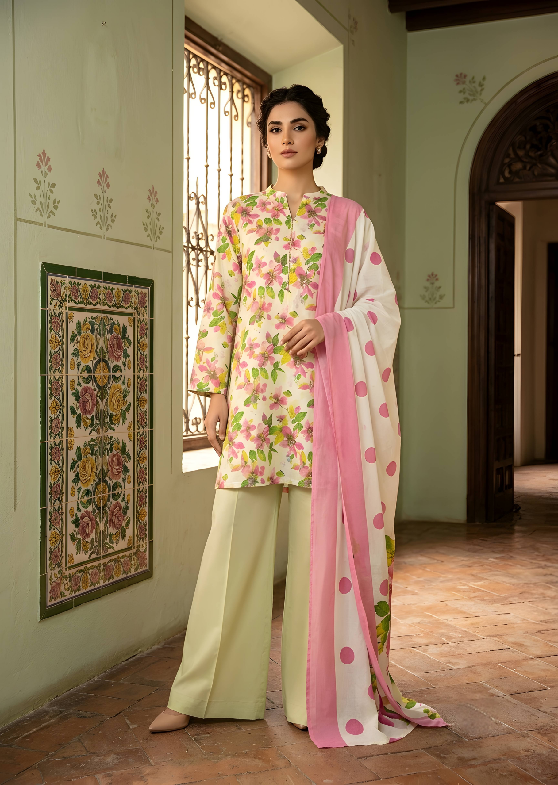 Faroza - Three Piece Stitched Dress