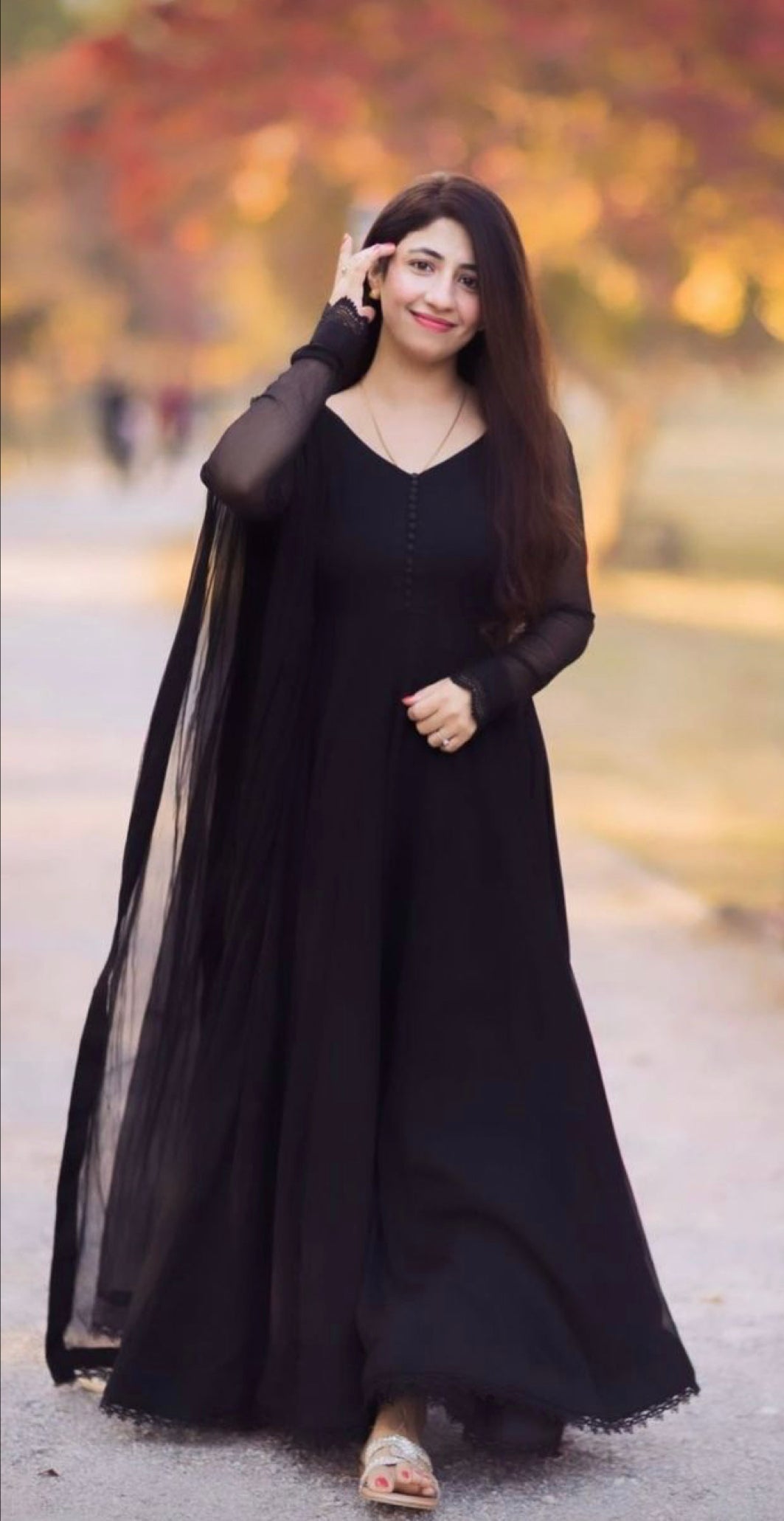 Black chiffon
