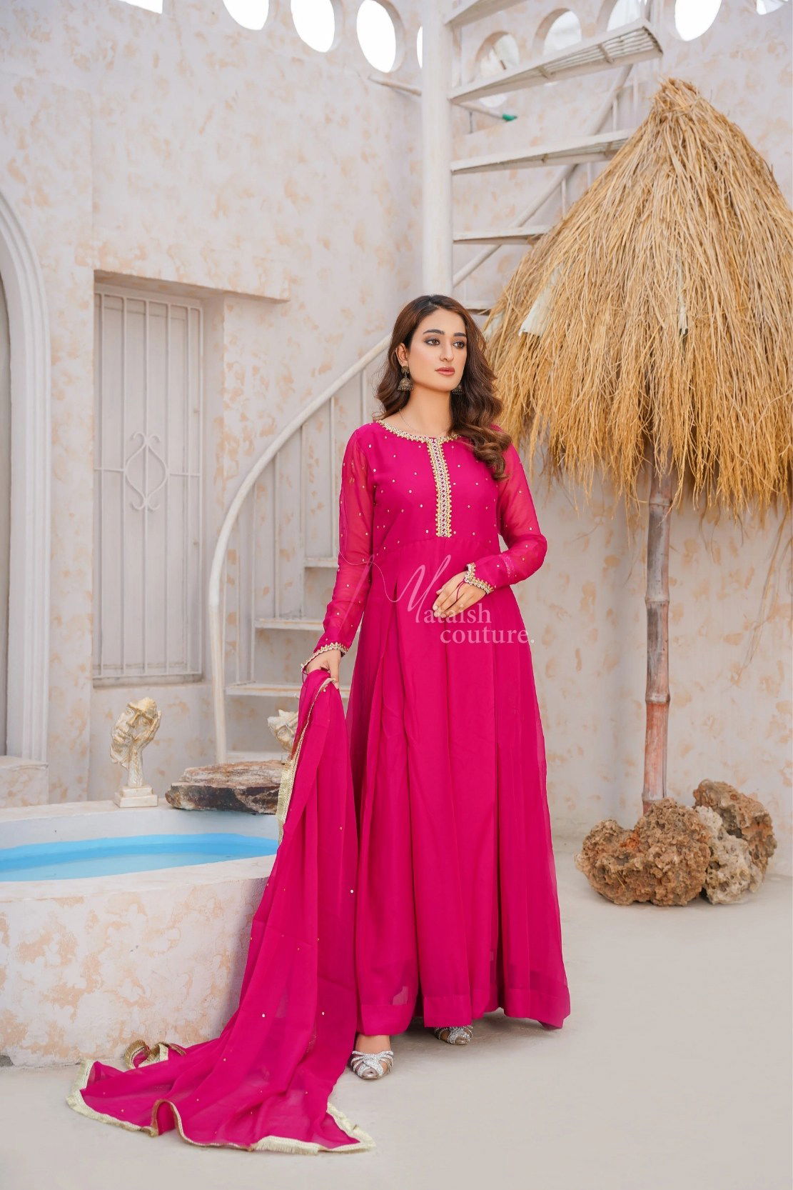 Redish Maroon Anarkali