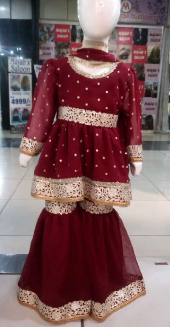 Maroon peplum outfit