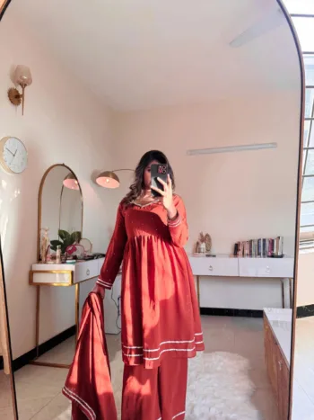 Rusty Anarkali Palazzo