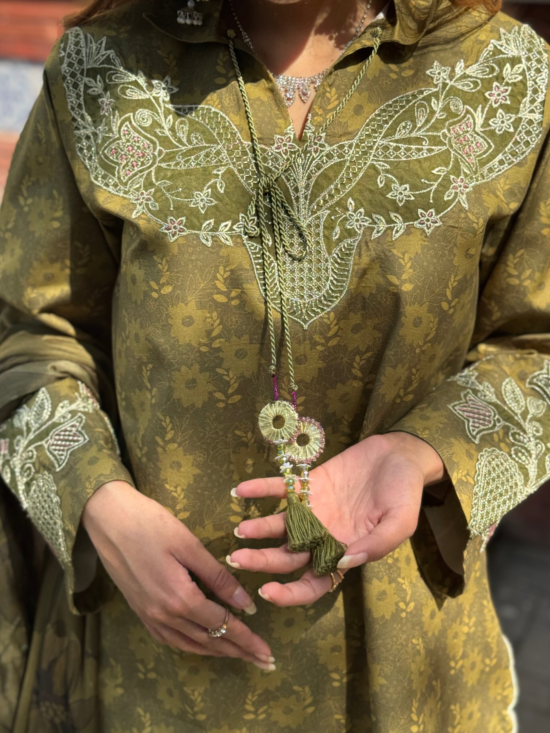 Ayla_3_Piece_RTW_Olive_Green_by_Sehrish_Kanwal_2026_for_Eid