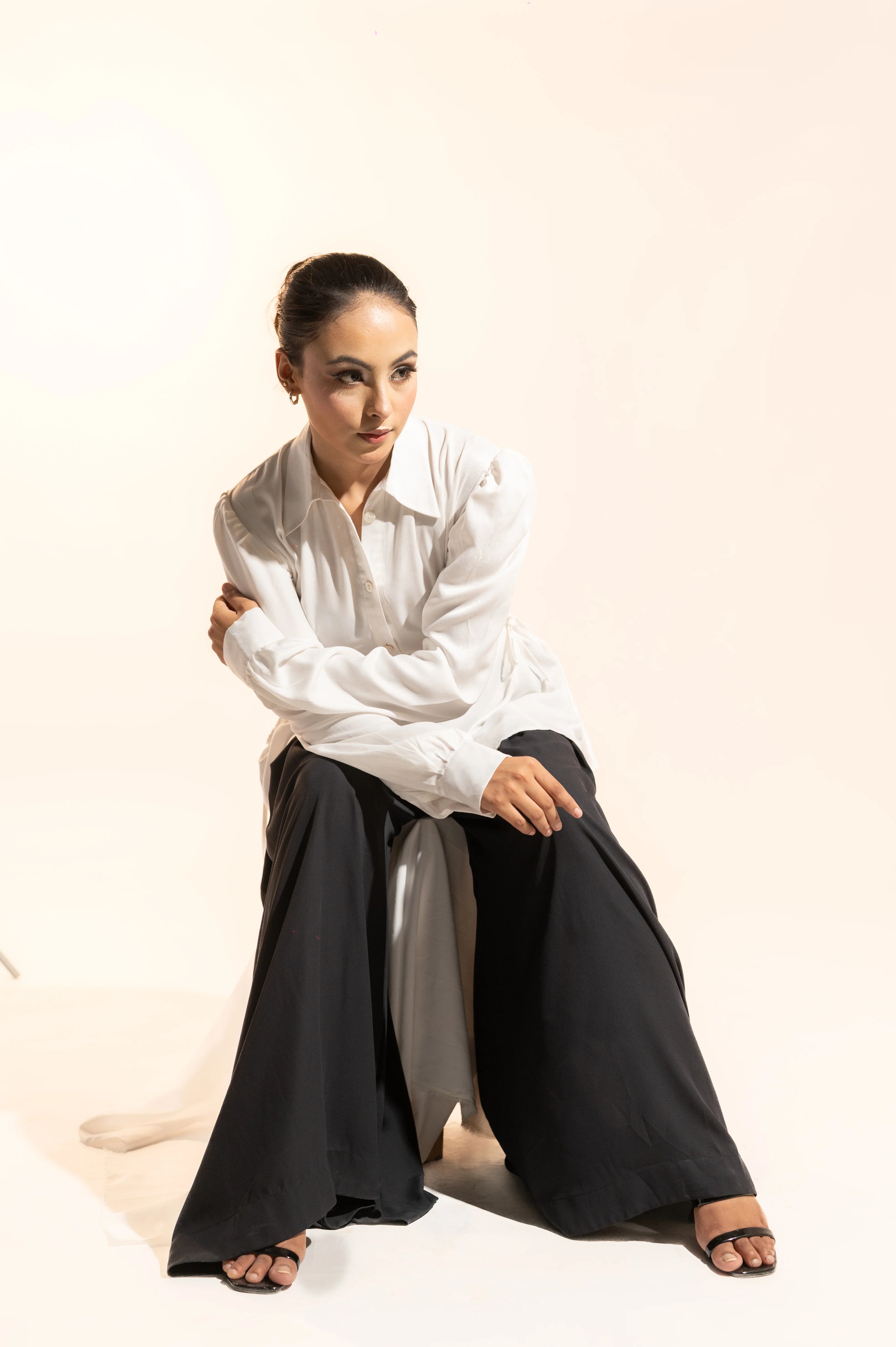 White Western Shisha Cotton Shirt