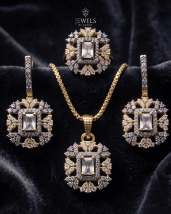 22K Gold White Jurao Jewelry Set – Vintage Style