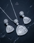 American Diamond Pendant Necklace Set