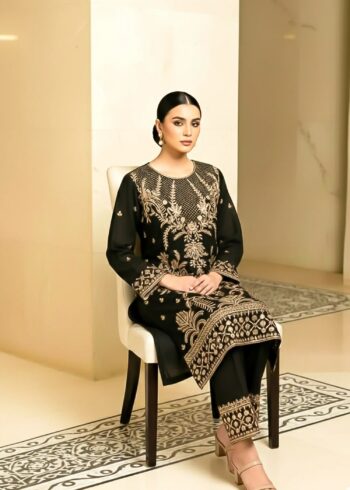 Black Obsidian ? Velvet Embellished 2-PC