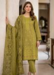 Sage Meadow ? Olive Green Premium Embroidered Lawn 3PC Kurta Set