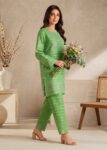 Lime Green Embroidered & Sequin Lawn Kurta Set