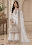 White ? Festive Embroidered Chiffon 3PC Dress