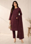 Brown Embroidered Cotton Kurta with Straight Trousers