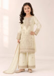 Pure White ? Premium Embroidered Kids 3PC Kurta Set
