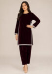 Maroon Opulence ?Solid Maroon Velvet Ensemble