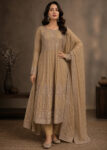 Desert Dusk ? Camel Brown Luxury 3PC Maxi Dress