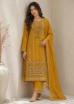 Mustard Elegance ? Festive Embroidered Kurta Set