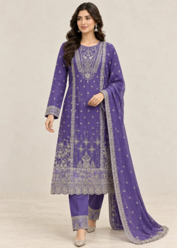 Violet Opulence ? Luxury Designer 3 Piece Ensemble