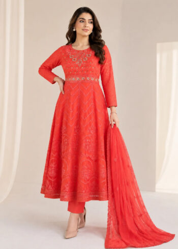 Petal Muse ? Coral PInk Luxury 3PC Maxi Dress