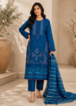 Lagoon Bloom ? Blue Premium Embroidered Lawn 3PC Kurta Set