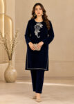 Navy Blue ? Premium Handcrafted Velvet 2PC Suit