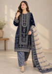 Zehra Deep Navy Velvet Luxe Occasion Wear