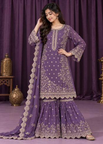 Rang-o-Noor ? Lavender Noor Lavender Festive Gharara