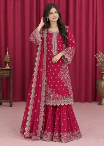 Rang-o-Noor ? Hot Pink Rani Hot Pink Festive Gharara