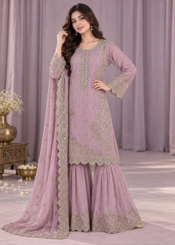 Rang-o-Noor ? Gulabi Noor Tea Pink Festive Gharara