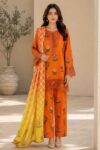 Eleganza E-16 : Embroidered & Digital Printed Lawn 3pc