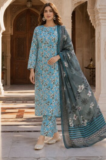 Farda F-40 : Digital Printed Doria Lawn 3pc