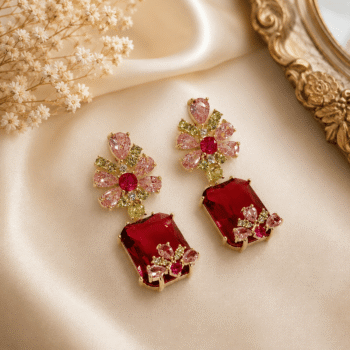 Flower Stone Earrings