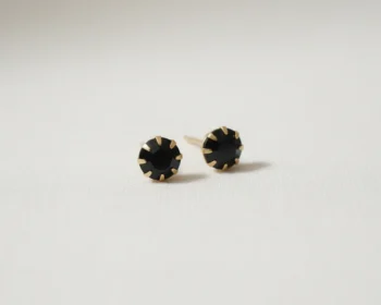 Black Diamond Stud Earrings Elegant & Timeless Style