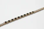 Black & Gold Crystal Tennis Bracelet Elegant & Trendy