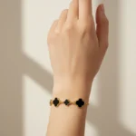 Black Clover Charm Bracelet Stylish & Lucky Design