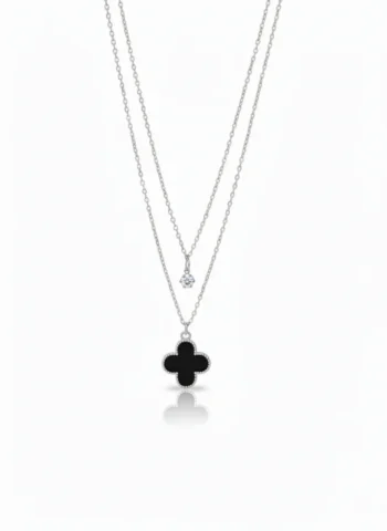 Black Petal Flower Pendant Elegant & Stylish Jewelry