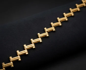 Gold Ladder Chain Bracelet