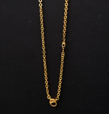 Gold Rolo Chain Necklace