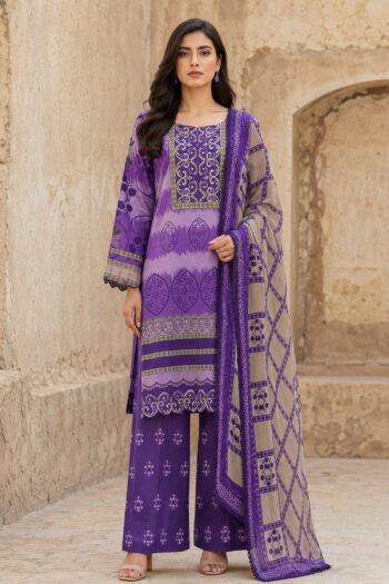 Hermosa H-11 : Digital Printed Lawn 3pc