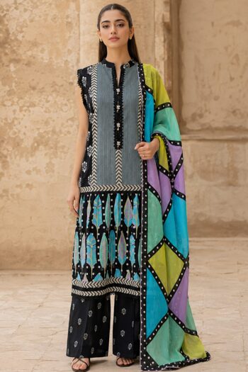 Hermosa H-12 : Digital Printed Lawn 3pc
