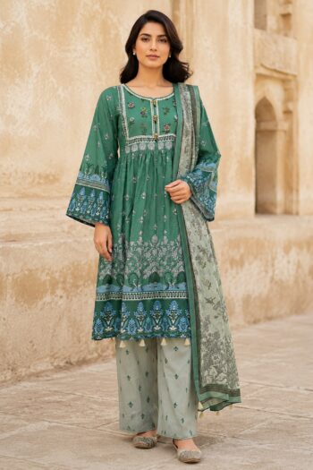 Hermosa H-13 : Digital Printed Lawn 3pc