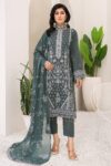Mehr-O-Maah M-15 : Embroidered Slub Karandi 3PC