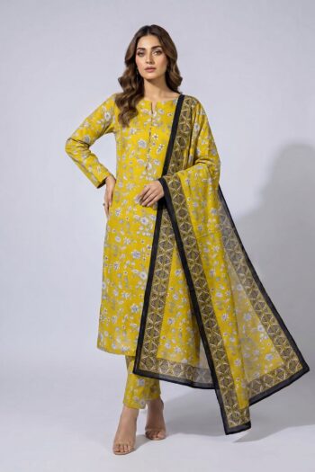 Noura N-38: Printed Lawn 3PC