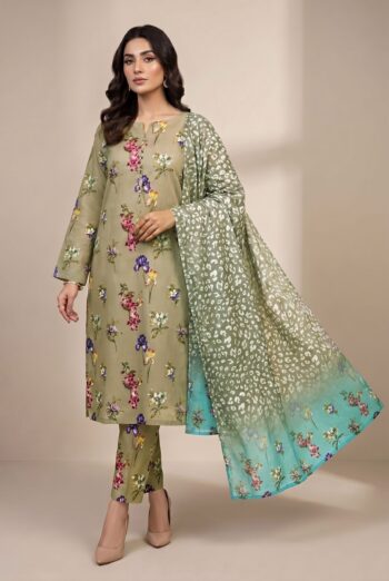Noura N-40: Printed Lawn 3PC