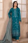 Qalb D-35 : Embroidered Doria Lawn 3pc