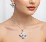 Silver-Flower-Locket-Set