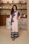 Striped floral long suit