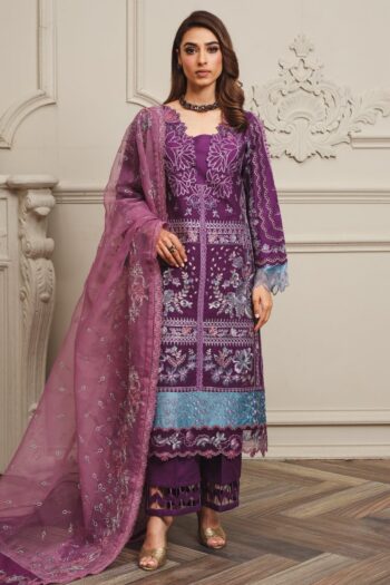 Surkhru S-25 : Embroidered Lawn 3pc