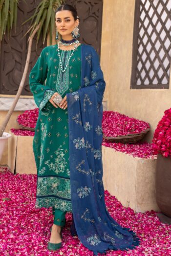 Tassawur TA-01 : Embroidered Slub Karandi 3PC