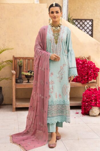 Tassawur TA-02 : Embroidered Slub Karandi 3PC