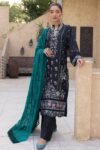 Tassawur TA-09 : Embroidered Slub Karandi 3PC