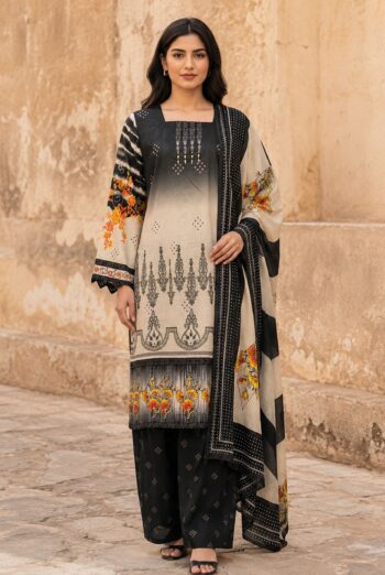 UNS U-40: Digital Printed Lawn 3PC