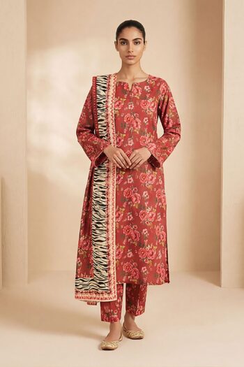 Vasl D-35 : Printed Lawn 3PC